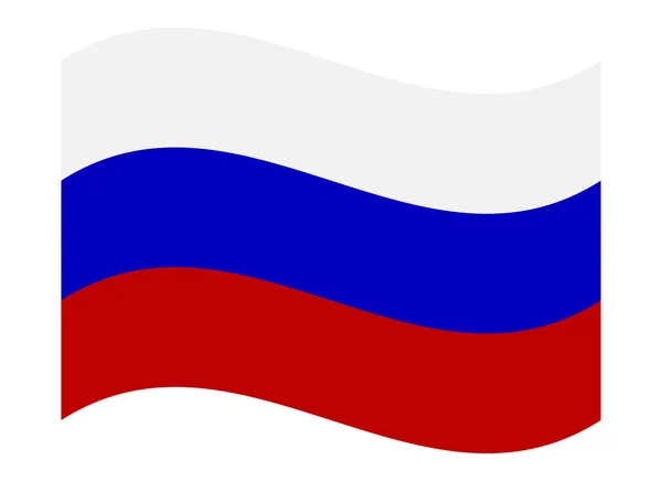 İzole - Rus ulusal bayrak sallayarak resmi oranlarını — Stok fotoğraf
