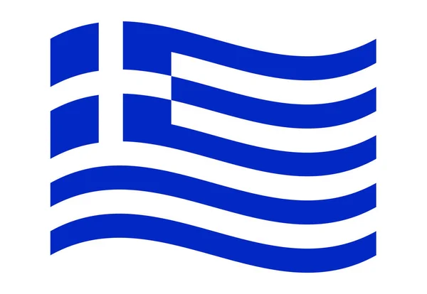 Bandera nacional griega ondeando aislada - Proporciones oficiales — Foto de Stock