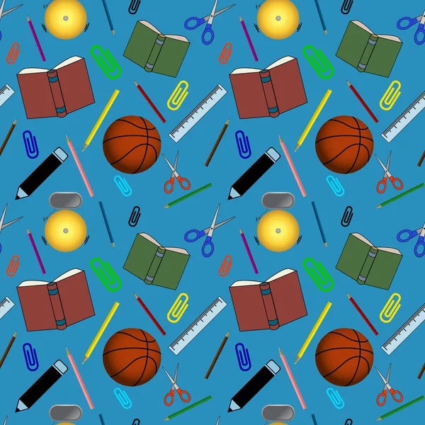 Geri okul renkli Seamless Modeli için mavi