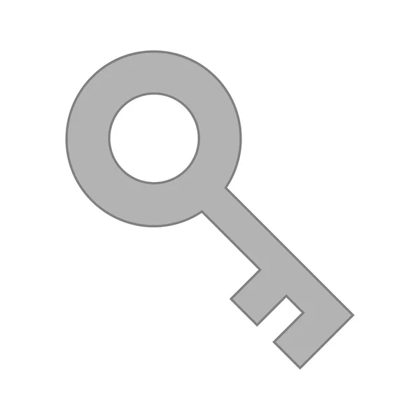 Ciemny szary ikona klucza na białym tle, koncepcja - rozwiązanie, dostępu, odblokować — Zdjęcie stockowe