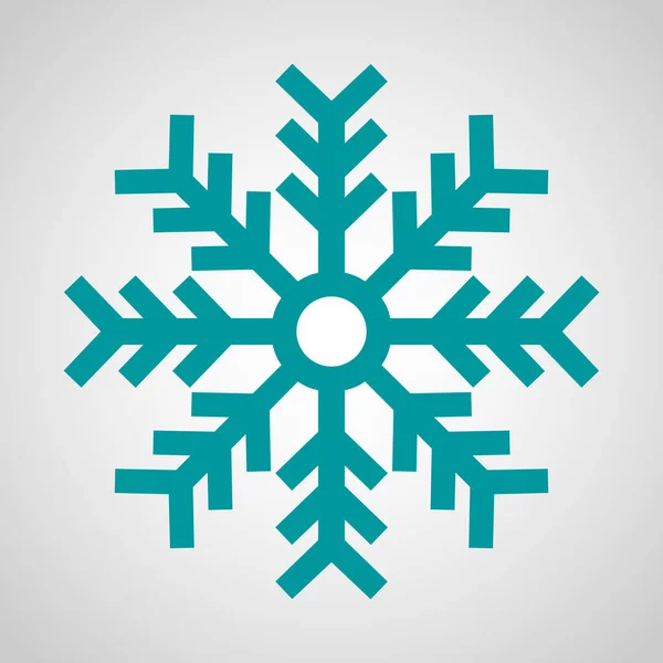 Icono de copo de nieve azul - Navidad, Invierno, Frío — Foto de Stock