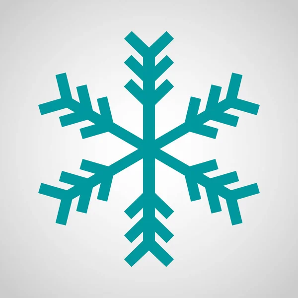 Modrá vločka ikonu - vánoční, zimní, zima — Stock fotografie