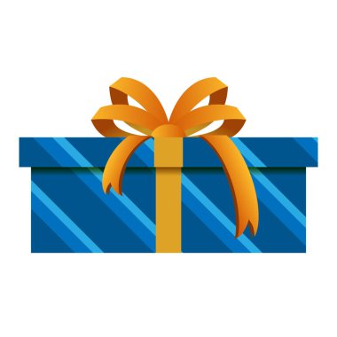 Noel hediye izole mavi kaydırmalı kutusu