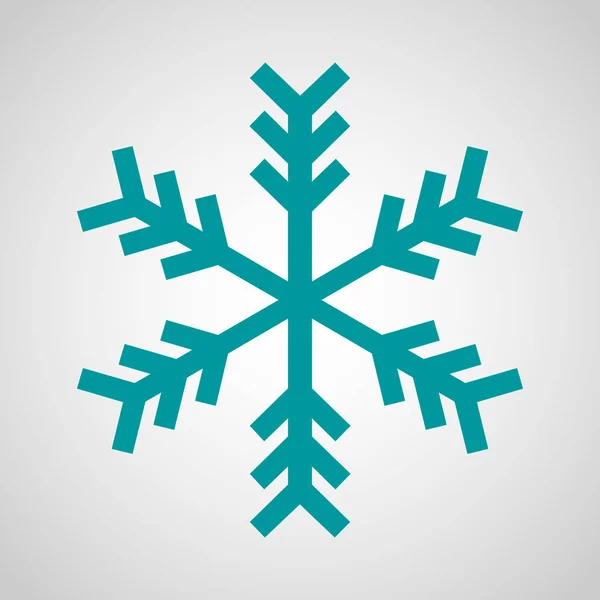 Blue Snowflake Icon - Christmas, Winter, Cold — Stock Vector