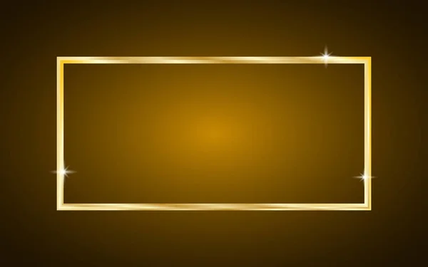 Lüks parlak altın dikdörtgen arka plan - geometrik duvar kağıdı — Stok Vektör