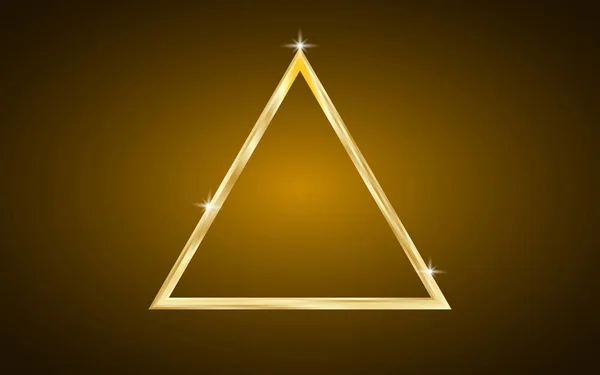 Розкішний блискучий золотий трикутник фон - геометричні шпалери — стоковий вектор