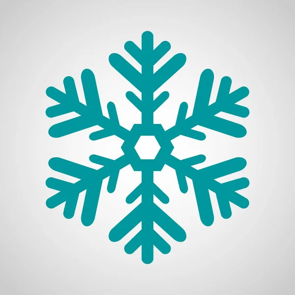 Icona Fiocco di neve blu - Natale, Inverno, Freddo — Vettoriale Stock
