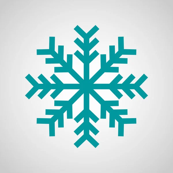 Icona Fiocco di neve blu - Natale, Inverno, Freddo — Vettoriale Stock
