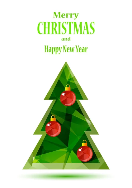 Groene kerstboom — Stockvector