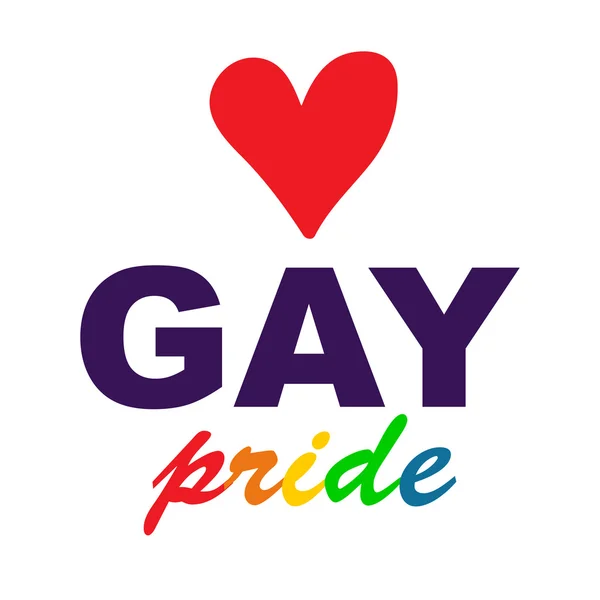 Gay orgullo corazón — Vector de stock