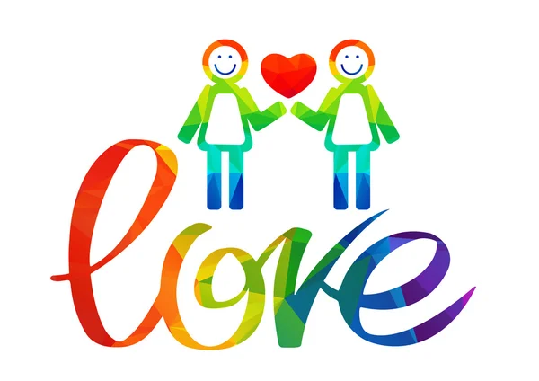 Symbol miłości lesbijki — Wektor stockowy
