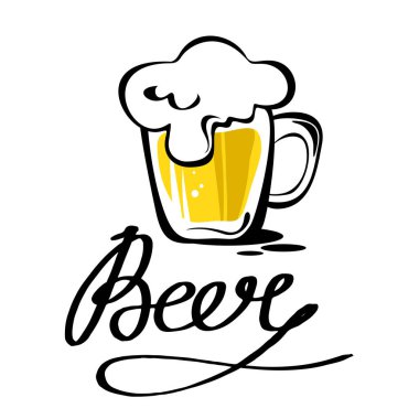 bira bardağı izole