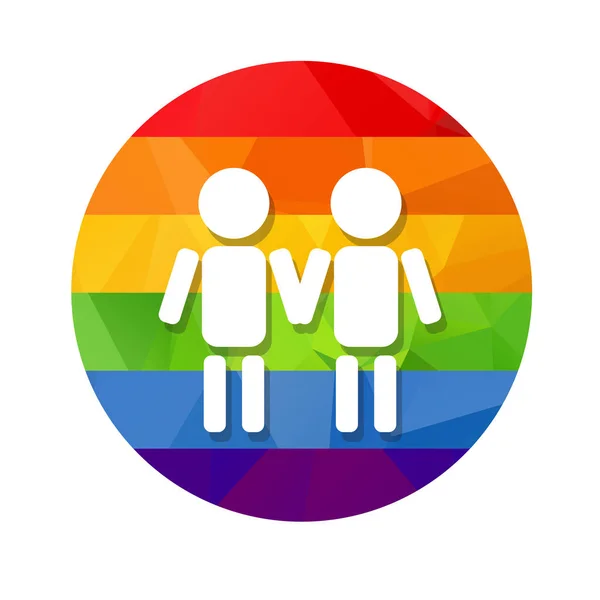 Gay couple arc en ciel — Image vectorielle
