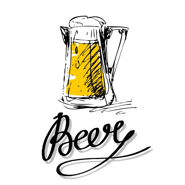 Lettres et bière — Image vectorielle