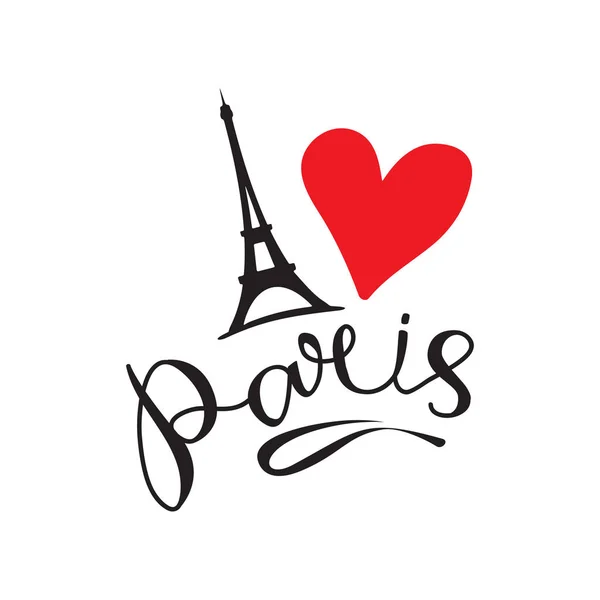 Paris Liebe Herz — Stockvektor