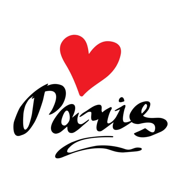 Lettres coeur paris — Image vectorielle