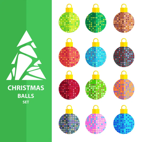 Kerst ballen set-10 — Stockvector