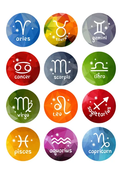 Conjunto de signos del zodíaco — Vector de stock