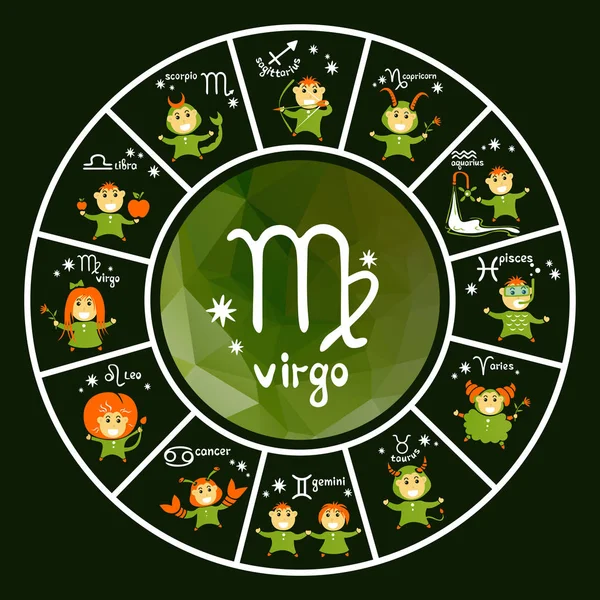 Conjunto de rueda de zodiaco-07 — Vector de stock