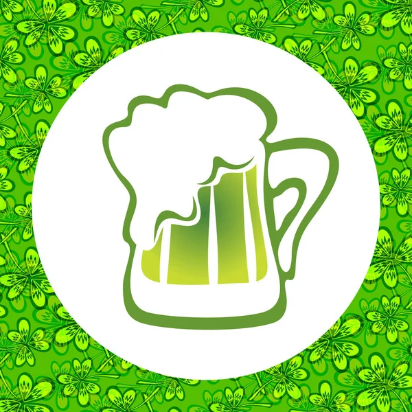 Groene bier-02 — Stockvector