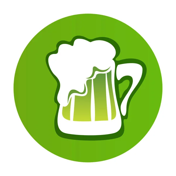 Groene bier-13 — Stockvector