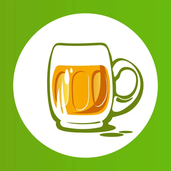 グリーン ビール 21 — ストックベクタ