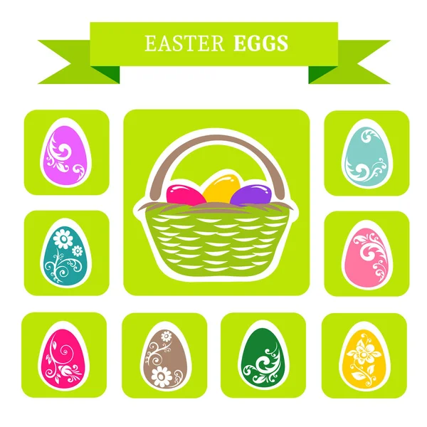 Huevos de Pascua-07 — Archivo Imágenes Vectoriales