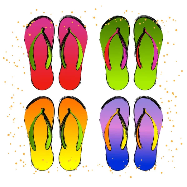 Chanclas-03 — Vector de stock