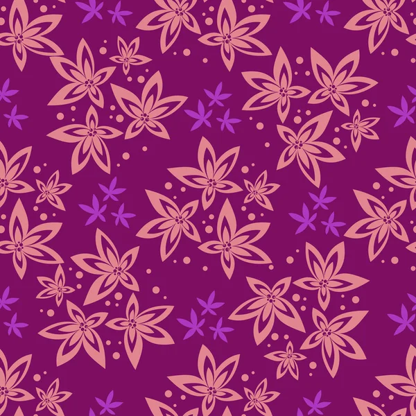 花のパターン-05 — ストックベクタ