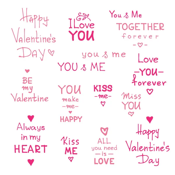 День Святого Валентина фрази — стоковий вектор