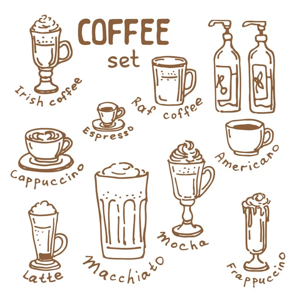 Koffie set-03 — Stockvector