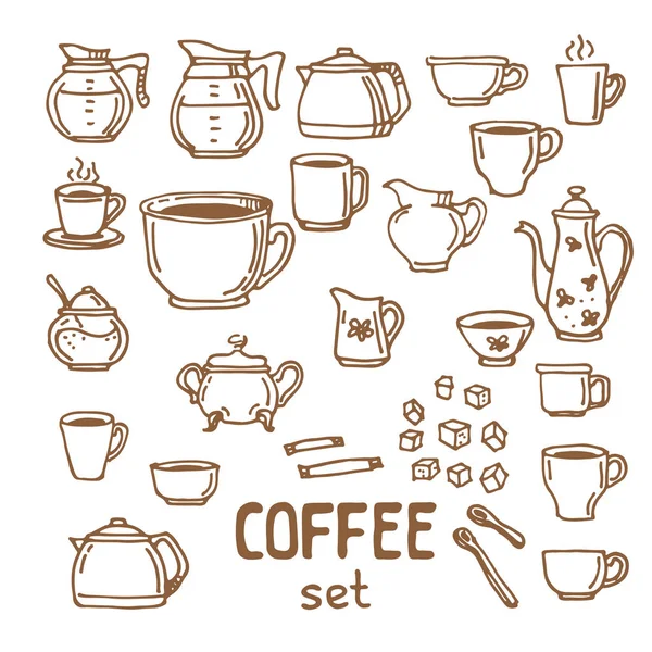 Kaffee-Set 01 — Stockvektor