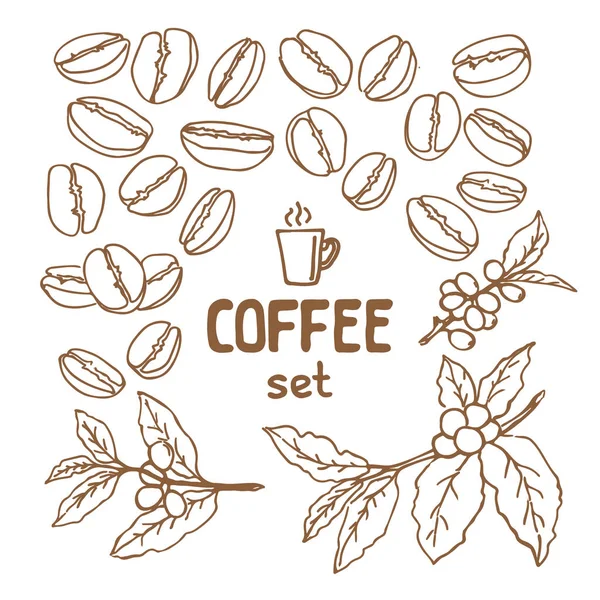 Set de café-02 — Archivo Imágenes Vectoriales
