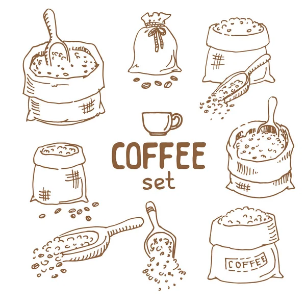 Koffie set-06 — Stockvector