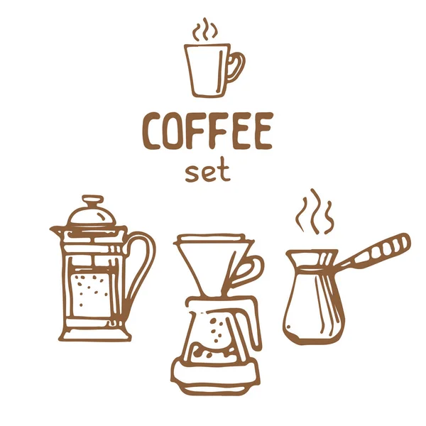 Koffie set-09 — Stockvector
