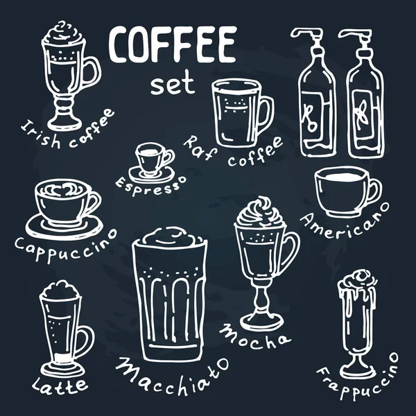 Kaffee-Set 03 — Stockvektor
