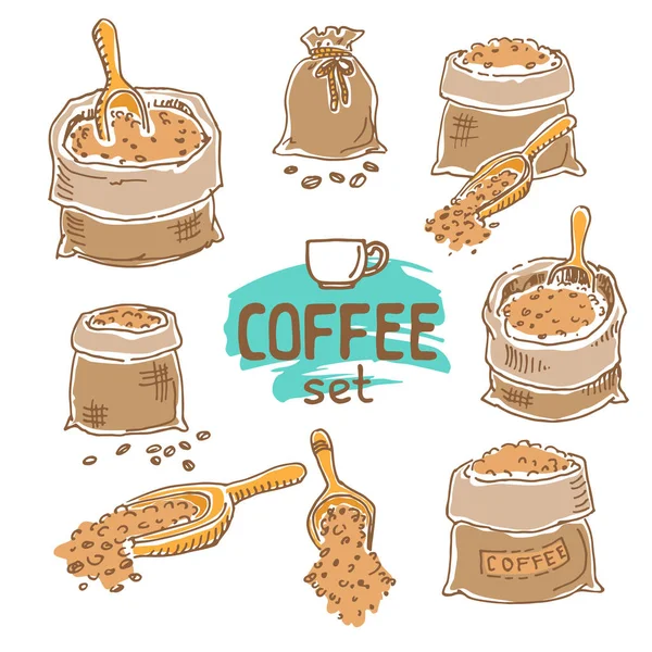 Koffie set-06 — Stockvector