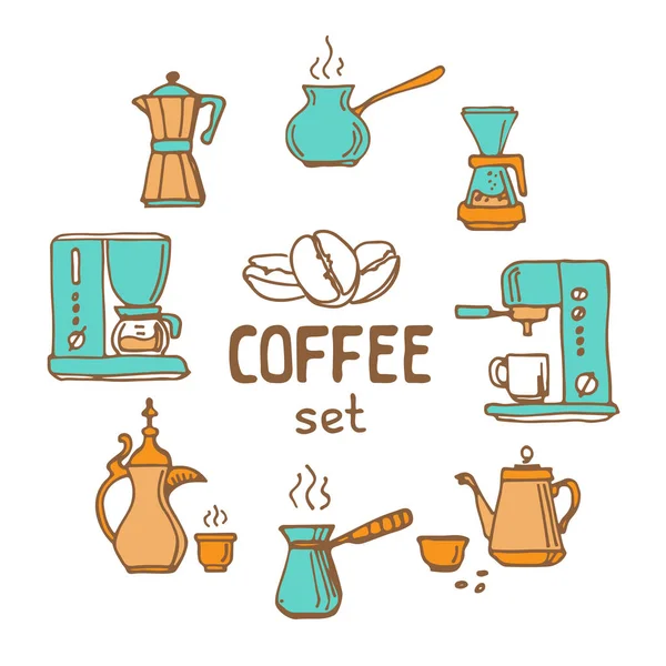 Kaffee-Set 07 — Stockvektor