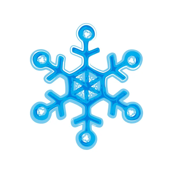 Sněhová vločka izolovaná-13 — Stockový vektor