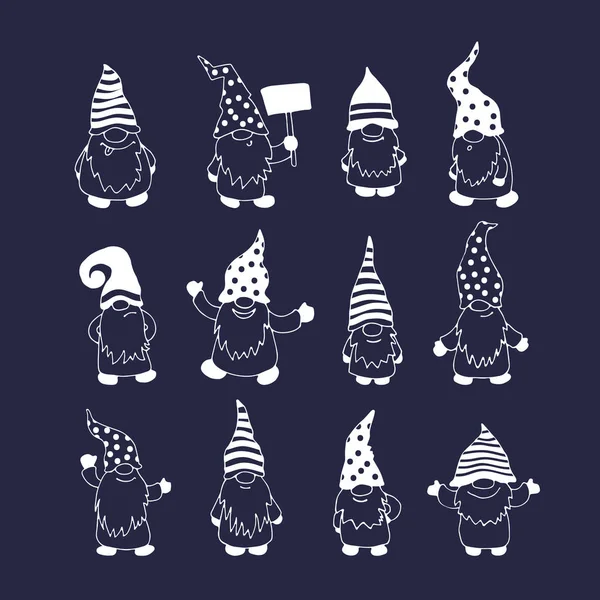 Nordic gnomes-03 — Stockový vektor