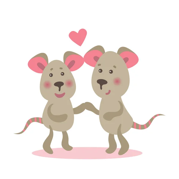 Cute mouses-02 — Stock Vector