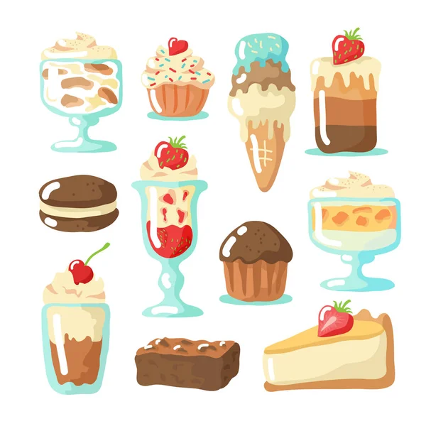 Desserts sucrés 02 — Image vectorielle