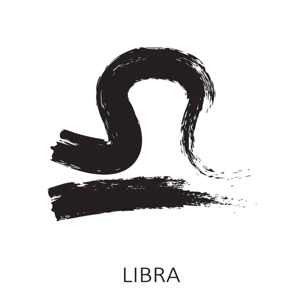 Signo Del Zodíaco Libra Aislado Sobre Fondo Blanco Constelación Del — Vector de stock