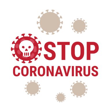 Coronavirus COVID-19 hakkında afiş ya da poster. Kavramsal vektör çizimi. 2019-ncov virüsü.