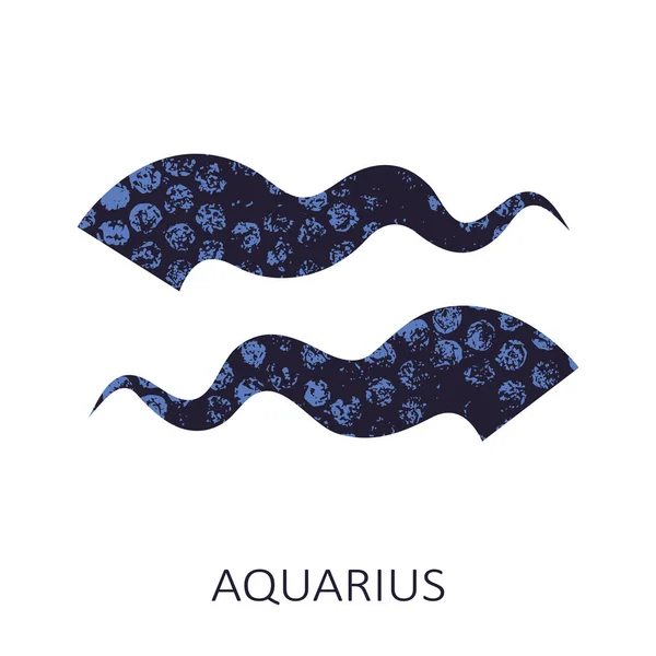 Zodiac Sign Aquarius Isolated White Background Zodiac Constellation Design Element — Stock Vector