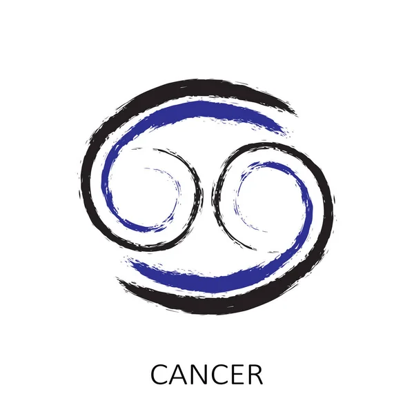 Tanda Zodiak Kanker Diisolasi Pada Latar Belakang Putih Zodiac Konstelasi - Stok Vektor