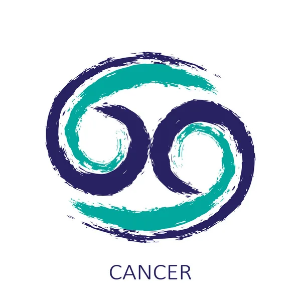 Segno Zodiacale Cancro Isolato Sfondo Bianco Costellazione Zodiacale Elemento Progettuale — Vettoriale Stock