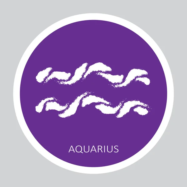 Signo Del Zodíaco Acuario Aislado Sobre Fondo Gris Constelación Del — Vector de stock