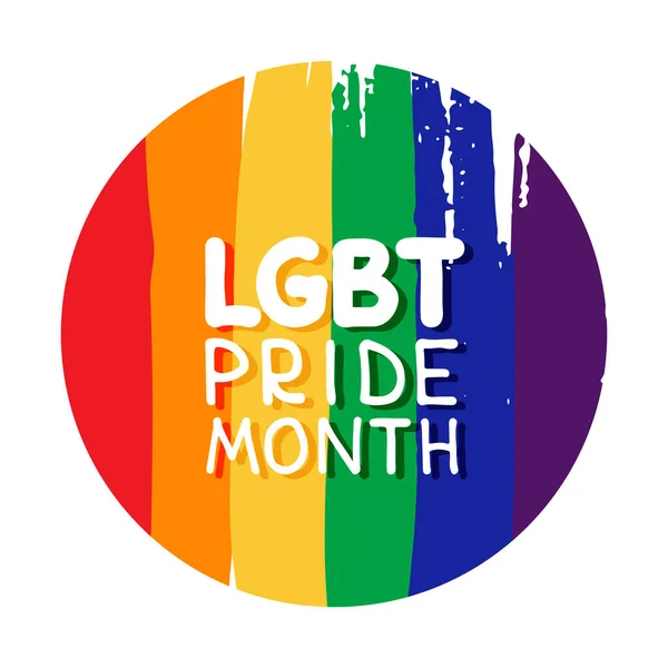 Σημαία Rainbow Λευκό Φόντο Lgbt Μήνα Υπερηφάνειας Σύμβολο Δικαιωμάτων Των — Διανυσματικό Αρχείο