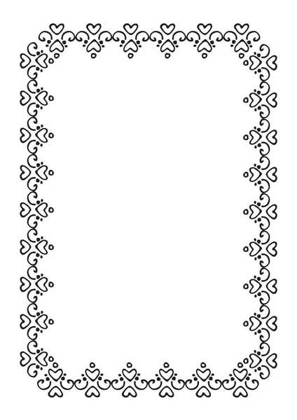 Florale Bordüre Mit Romantischem Ornament Handgezeichneter Stil Vektorillustration Gestaltungselement Für — Stockvektor